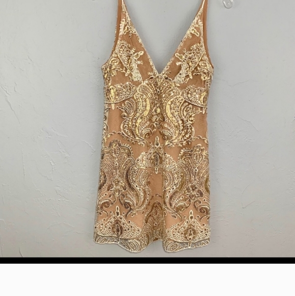 Free People Dresses & Skirts - Free People Sexy Holiday Sequin Strap Mini Dress. Size 6